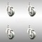 Service Caster 3 Inch 316SS Gray Polyurethane Wheel Swivel 12mm Threaded Stem Caster Set SCC-SS316TS20S314-PPUB-M1215-4 - alternate 1